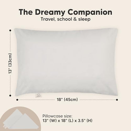Toddler Pillow with Pillowcase, 13x18 My Little Dreamy Pillow (French Gray) - color: French Gray