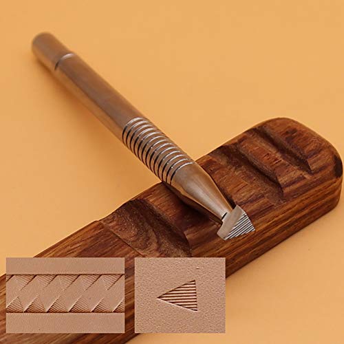 Leather Stamping Tool 304 Stainless Steel Professional Stamp Tools Leather Edge Punch Carving DIY LeatherCrafts (B, 1pc) - size: B, 1pc