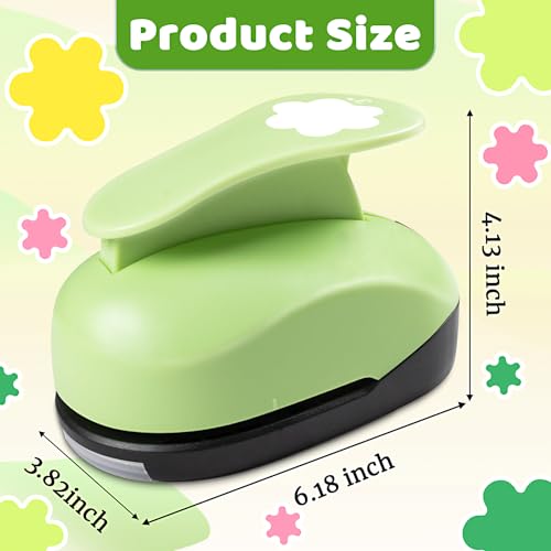 Flower Hole Punch 3 inch Flower Punches for Paper Crafts Scrapbooking | Large Flower Paper Punches for Crafting, Hole Punch Shape Flower, Craft Lever Punch for Card Making, Easy to Use, Clean Cut - style: Flower Paper Punch