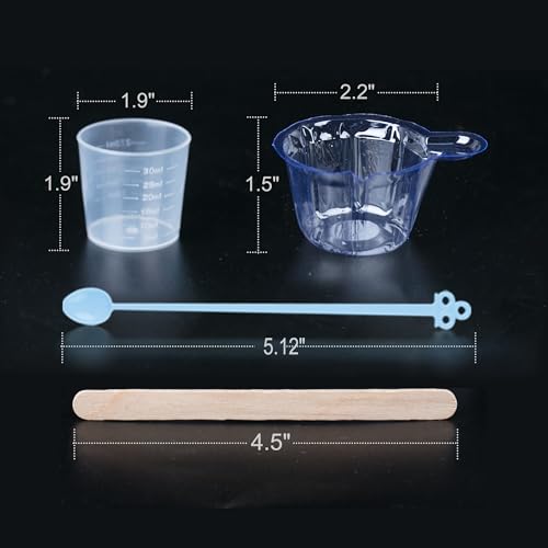 LET'S RESIN 30 ml Epoxy Mixing Cups, 200-Pack, with 50 Wooden Sticks | Disposable 30ml Measuring Cups and Wooden Stirring Sticks Support Paint Mixing, Resin Crafts and Jewelry Making - size: 30ML