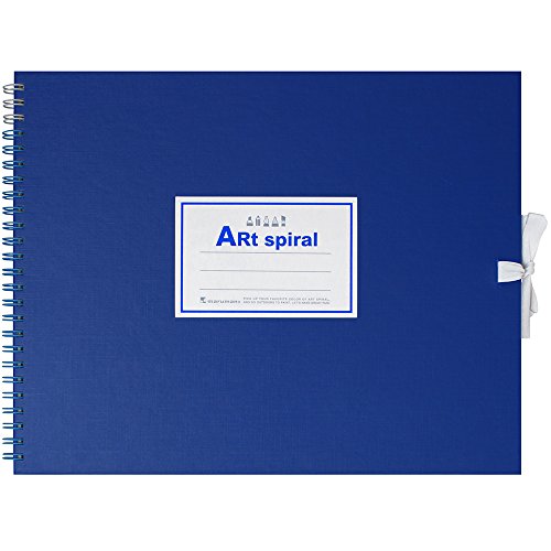 Maruman Art Spiral Sketch Book, F3, 8.74" x 11.26", 24 Sheets, Blue | Drawing Pad With Acid-Free Art Paper & Twin-Wire Binding, Premium Drawing Paper Sketchbook, Sketch Pad Made in Japan - color: Blue, size: F3 (8.74" x 11.26")
