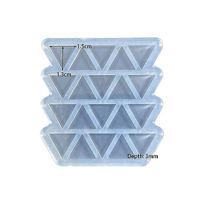 Angel Wings Mini Triangle Shape Earrings Mold for UV Resin Epoxy Resin Mold for DIY Earrings, Ear Studs, Jewelry Making Crafts, Chocolate Cake Mold Candy Mold, Silicone Molds - color: Mini Triangle