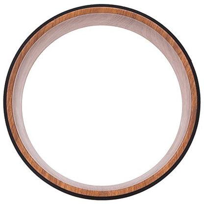Cryfokt Yoga Wheel, High Density PU Roller for Back Pain Relief | Flexible & Tear-Resistant, Stretching & Flexibility Aid, Premium Quality Roller for Aches & Tension - color: Wood grain inner ring
