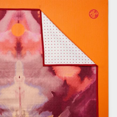 Manduka Yogitoes Hot Yoga Mat Towel - 71" | Moisture Activated Grip | Patented Silicone Nubs | Highly Absorbent, Durable & Easy Care | Made from Recycled Materials | 71 x 24 Inches | Bloom - color: Bloom, size: 71" x 24"