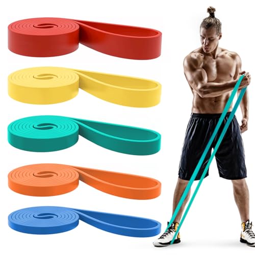 Pull Up Bands, Resistance Bands Set, Exercise Workout Bands for Men & Women, Ideal for Body Stretching, Physical Therapy and Muscle Training - color: Multicolor