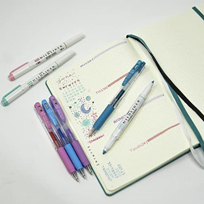Zebra Pen MILDLINER Highlighter & SARASA Clip Gel Set, Assorted, 14-Pack | Includes 7 MILDLINER Highlighters and 7 SARASA Clip Gel Pens, Ideal for Journaling, Planners, and Note-Taking (10014) - style: Notetaking and Creative Planning Set