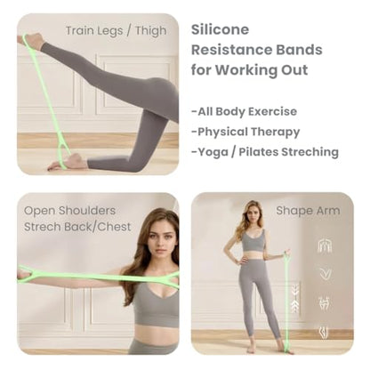Figure 8 Resistance Band with Non-Slip Handles - color: 25LB Green
