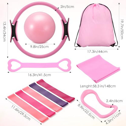 Pilates Kit for Home Workouts Pilates Equipment Set with Ring and Ball