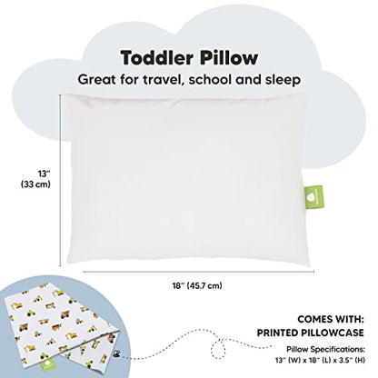 Toddler Pillow with Pillowcase 13x18 My Little Dreamy Pillow (Construction) - color: Construction