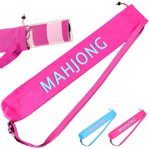 34 Inch Mahjong Mat Bag Storage Holder,Pink,Soild - color: Pink, style: Soild