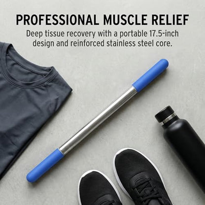 17.5”Muscle Roller Massage Roller Stick for Myofascial Release - color: Blue