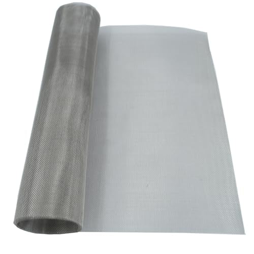 304 Stainless Steel Mesh 40Mesh, 15.7"x47.2"(40x120cm) Metal Mesh Screen, Woven Fine Wire Mesh, Filter Mesh Easy to Cut for Vent Covers, Cage, Garden, Window Screen and DIY Project | 0.21mm Sturdy Wire Metal Mesh Sheet, Easy to Cut, Rustproof & Heat-Resis