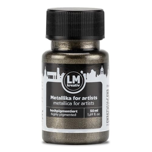 Metallic Acrylic Paint 1.69 fl oz - Anthracite - Premium Metallic Paint for Artists and Crafters. High Coverage, Lightfast & Durable. Ideal for Canvas, Wood, Ceramic & More - color: Anthracite