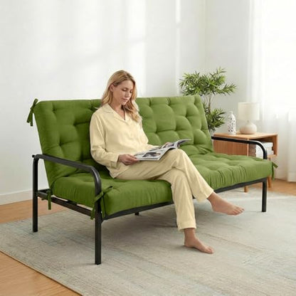 Syrinx Water Resistant Japanese Floor Mattress Futon, King Size 80"x76" - color: Green, size: King(80"L x 76"W x 2.5"Th)