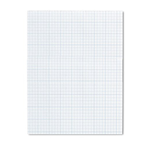 TOPS Cross Section Pad, 1 Pad, 4 Squares/Inch, Quadrille Rule, Letter Size, White, 50 Sheets/Pad, 1 Pad (35041) - size: 4 Squares/Inch