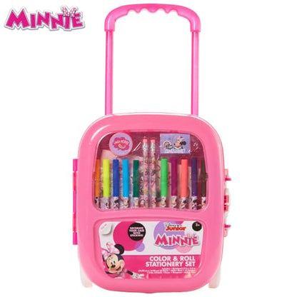 Innovative Designs Disney Minnie Mouse Color and Roll Activity Set with Carrying Case, Stickers, & Art Supplies - style: Minnie Mouse