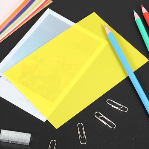PATIKIL 100 Sheets Vellum Paper 4x6 Yellow | Vellum Paper Printable Translucent Paper 100GSM for Invitations Printing - color: Yellow