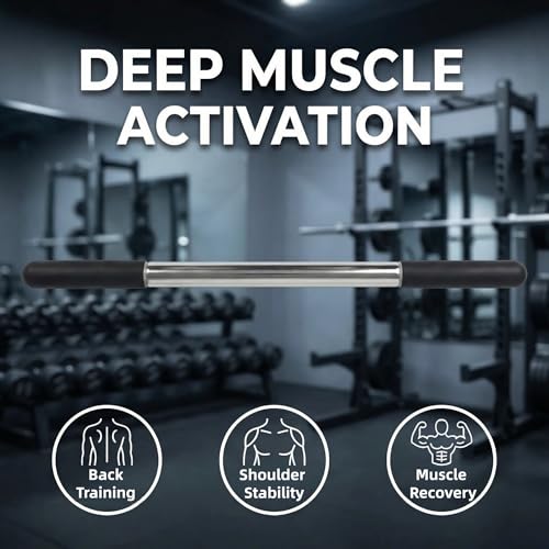 17.5”Muscle Roller Massage Roller Stick for Myofascial Release - color: Black