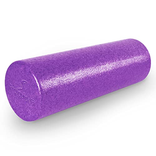 ProsourceFit High Density Foam Rollers 18 - inches long, Firm Full Body Athletic Massager for Back Stretching, Yoga, Pilates, Post Workout Trigger Point Release, Purple - color: Purple, size: 18"H x 6"D