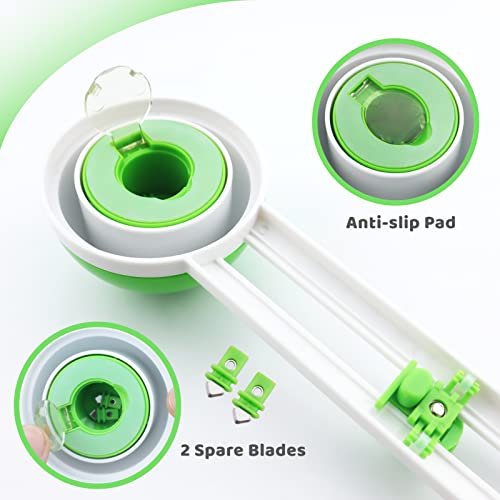 Circular Paper Cutter, Rotary Circle Cutter Cut Paper Trimmer Scrapbooking Tool with 3 Replaceable Blades for Art and DIY Crafts, Cards Making (Green)