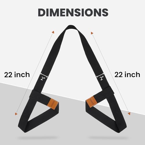 YOGATI® Yoga Mat Straps for Carrying | Adjustable Cotton Yoga Strap for Carrying Mats | Fits Standard and Thick Yoga or Pilates Matt | Practical & Perfect Yoga Mat Carrying Strap Design that Lasts