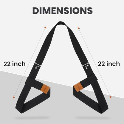 YOGATI® Yoga Mat Straps for Carrying | Adjustable Cotton Yoga Strap for Carrying Mats | Fits Standard and Thick Yoga or Pilates Matt | Practical & Perfect Yoga Mat Carrying Strap Design that Lasts