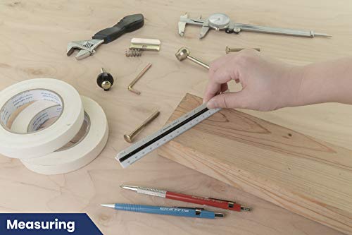 Pacific Arc Engineering Scale Ruler, 6" Scale Ruler for Architectural Designs, Engineering, or Drafting