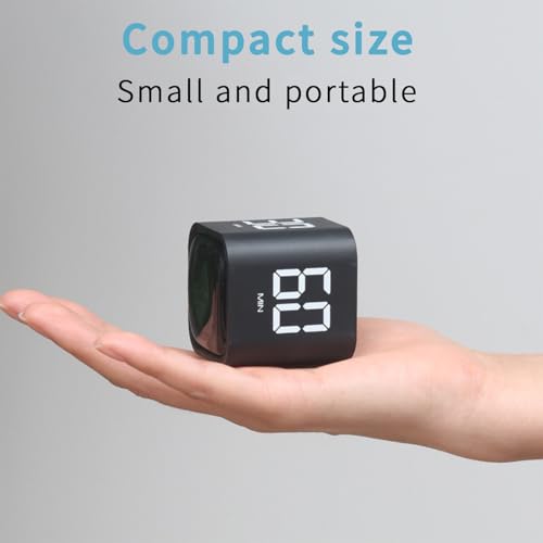 Qumox Pomodoro Timer, Cube Productivity Timer with Adjustable Sound and Vibration Alert, Ideal for Work, Office, ADHD, Study, and Tasks - 5/10/30/60 Minutes & Custom Countdown - Black - color: Black