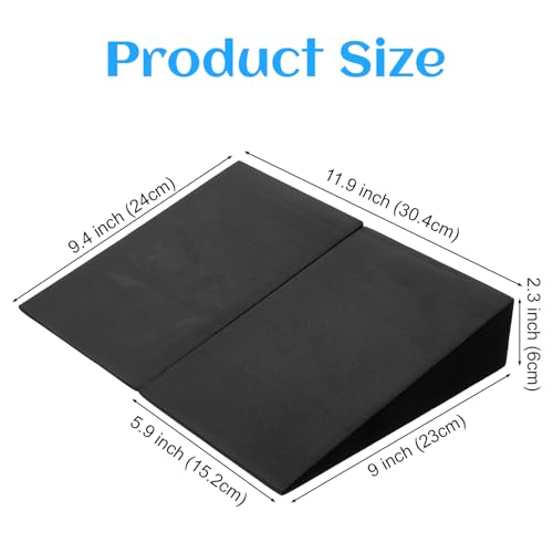 4 Pcs Foam Wedge Squat Wedges for Yoga - 9"L x 5.9"W x 2.4"H EVA Foam Incline Slant Boards for Calf Stretching, Squats, Workout & Exercise