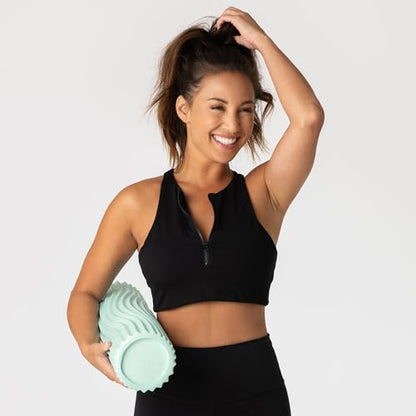 Oceanfoam Tidal Roller - Seafoam - Muscle Massage Foam Roller for Back Pain & Stretching - Firm and Ergonomic Wide Wave Textured - Yoga, Athletics, & Wellness - Full Size, 20" x 5" - color: Seafoam