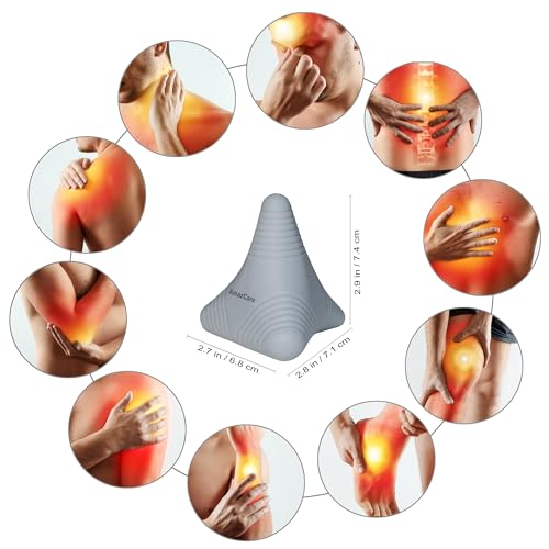 Trigger Point Massage Ball Manual Massager Tool 2.8”×2.9”. Gray - color: Gray