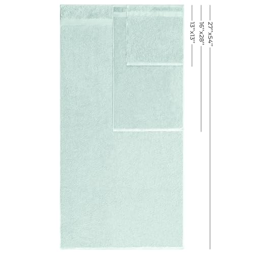 American Veteran Towel, 100% Cotton Turkish 6 Piece Towel Set, Luxury Towels Set of 6 for Bathroom Essentials, 2 Bath Towel 2 Hand Towel 2 Washcloth, Mint Green - color: Mint, size: XL 6PC