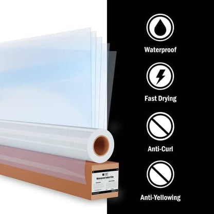 Screen Print Direct® Waterproof Inkjet Film Sheets (8.5 x 11" - 100 Sheets) | Transparency Film for Silk Screen Printing, Inkjet Film Sheets for Screen Printers (8.5" x 11" - 100 Sheets) - size: 8.5x11 - 100 sheets