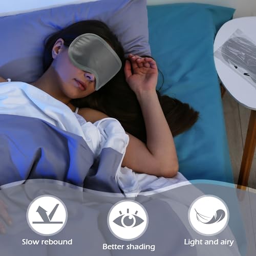 Tarpop 200 Pcs Eye Masks Adjustable Sleeping Mask, Gray - color: Gray