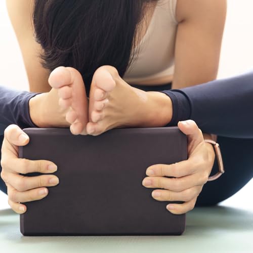 Yoga Blocks 2 Pcs, 9"x6"x3" Yoga Brick Foam Blocks EVA Foam Block Yoga Props Accessories for Yoga Pilates Stretching and Meditation - color: Grey