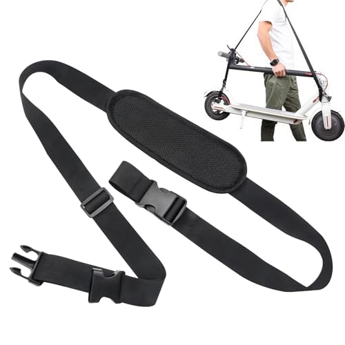 Adjustable Scooter Carry Strap with Quick-Release Plastic Buckles & Anti-Slip Pad for Electric Scooters, Folding Bikes, Yoga Mats – 55lb Capacity, Lightweight & Portable