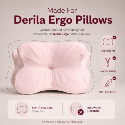 Derila Ergo Premium Blend Pillowcase with Modal & Silk Pillow Case - size: Beauty Pillowcase - 21.25 x 14.17 x 4.72 in