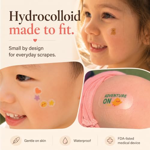 MoistureBand, Fast Healing Hydrocolloid Bandages for Kids, Waterproof & Gentle on Skin (Adventure Collection, 35 Count)