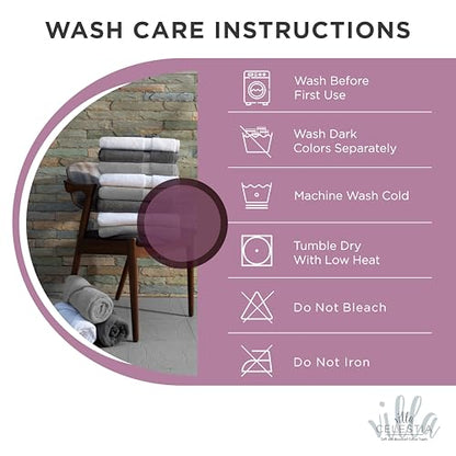 Villa Celestia Cotton Hand Towels Set of 4, 16 x 28, Oeko-TEX Certified, Quick Dry, Burgandy - color: Burgandy, size: Hand Towel - Pack of 4