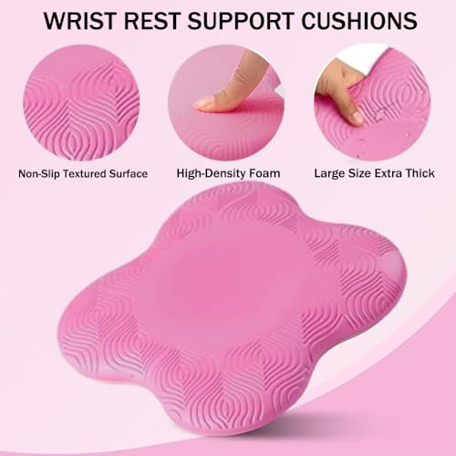 Ouliget Elbow Rest for Nail Tech,Large Wrist Rest Support Cushions,Non-Slip Extra Thick Foam for Elbows Knees Wrist Hands Nail Art Pilates Office,2 Pieces