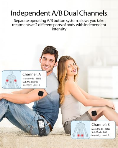 TENS Unit Muscle Stimulator for Pain Relief Therapy, 22 Modes EMS TENS Machine, Electronic Muscle Relaxer for Shoulder Pain Relief, Back Pain, Shoulder Neck Pain Relief - color: Black