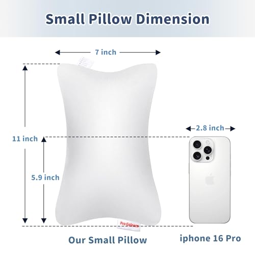 Pro Goleem Small Pillow, 11"x7"x2.5"(White) - color: White