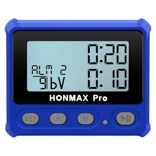 8100 Professional Interval Timer and Stopwatch, Backlight, USB-C Charged, Clock (Blue) - color: Blue