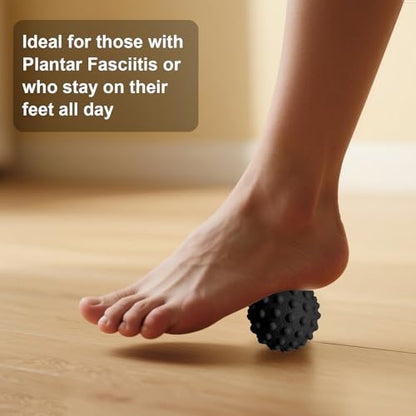 3PCS Firm Massage Lacrosse Balls for Myofascial Release, Muscle Knots, Trigger Point Therapy, Yoga Deep Tissue Massage, Pain Relieve from Plantar Fasciitis, Muscle Soreness Massager Ball - color: 3 Style Massage Ball