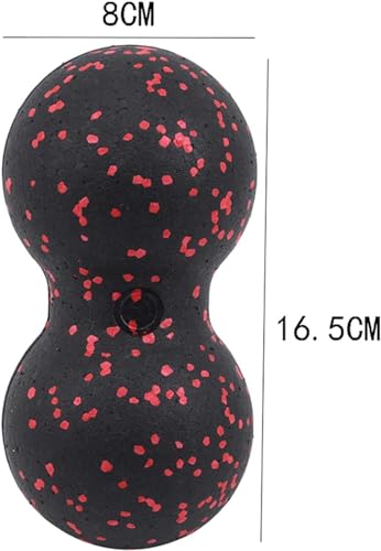Black Peanut Massage Ball Double Lacrosse Massage Ball for Physical Therapy, Massage Tools and Equipment, Muscle Relax, Acupoint Massage