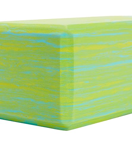 Everyday Yoga Premium Foam Block, 3in/4in/5in Thick, Multi Colors, 1 Block - color: Turquoise Multi, size: 3 Inch Thick