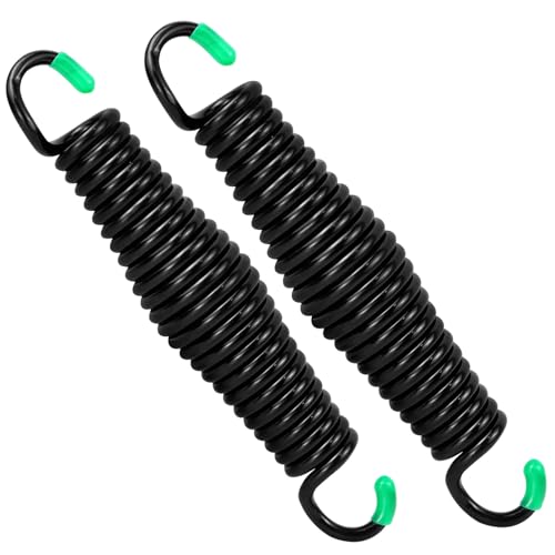 2Pack Premium Porch Swing Springs,1300lb Heavy Duty Springs, Rust Resistant Swing Springs, Spring for Swing Hammock Hanging Chair Spring for Hammock Spring,Porch Swings,Indoor Outdoor Hanging Kit - color: Black
