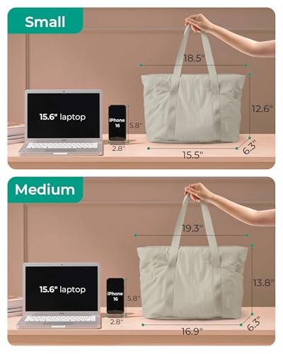 BAGSMART Gym Tote Bag for Women, 24L/28L Travel Tote Yoga Mat Bag - color: Grayish Brown, size: Medium