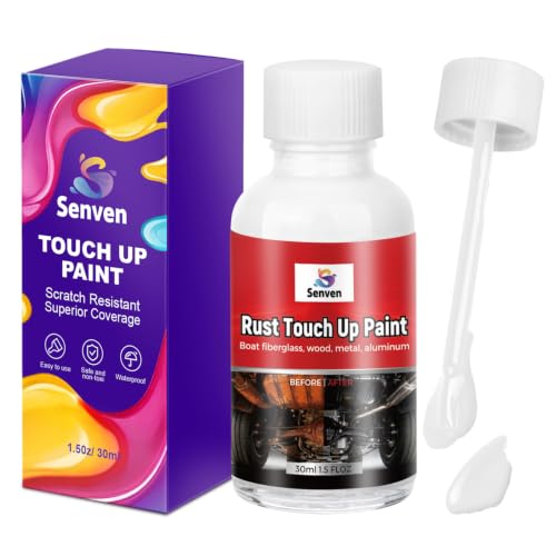 White Touch Up Paint Rust White Paints High Heat Resistant, Multi Surface Acrylic Enamel Touch Up Paint Pen Scratch Repair for Rust Metal,Walls,Cabinets,Appliances,Wood,Door,Furniture,Enamel, 30ml - color: White-01 - 1.5 oz