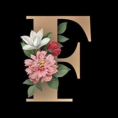 JATOK Alphabet Diamond Painting Kits for Adults Kids Beginners, 5D Diamond Art Full Round Drill DIY Gem Pictures Arts Paint by Number Kits for Home Wall Decor 11.8x11.8in | Full Round Drills Diamond Art Kits for Beginners, customize own alphabet, DIY Gem